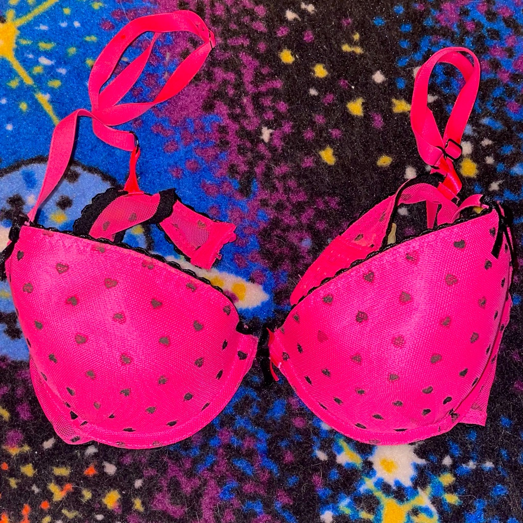 Pink Heart Bra